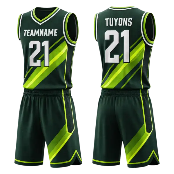 Clean game style custom basketball uniform