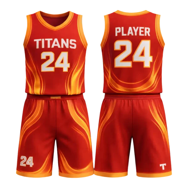 Bold custom team basketball uniform